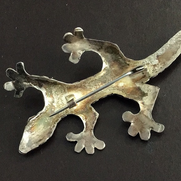 Sterling Silver Lizard Brooch. - Picture 9 of 13
